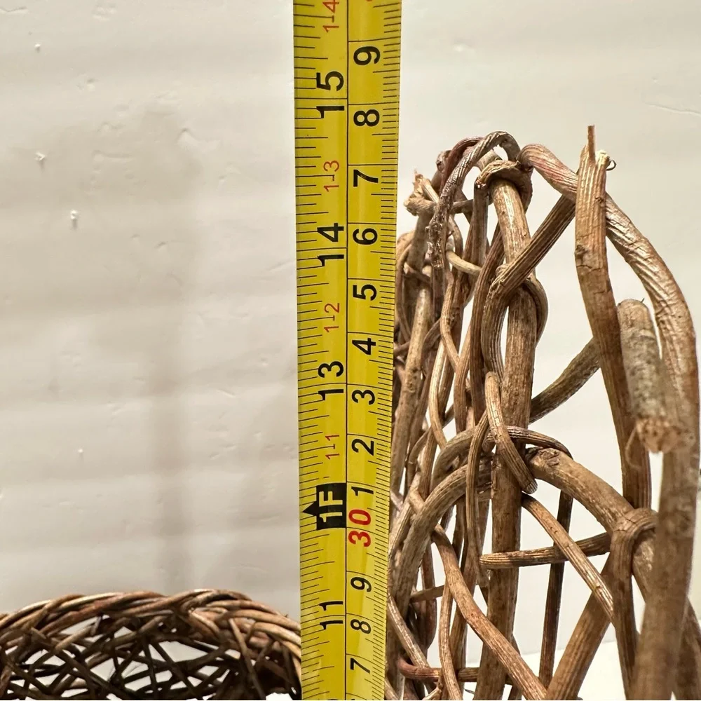 Woven Rattan Bird Turkey‎ Basket Large Holiday Farmhouse Farm Ranch